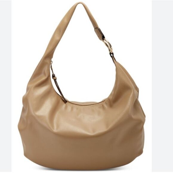 INC Clairr faux-leather women's hobo shoulder bag - CAMEL/TAN - Picture 1 of 8